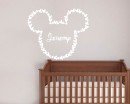 Mouse Customized Name Vinyl Wall Decals Baby Nursery Name Sticker
